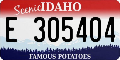 ID license plate E305404