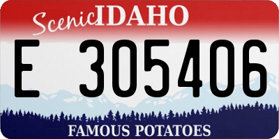 ID license plate E305406