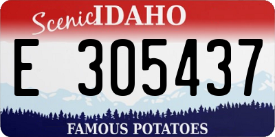 ID license plate E305437