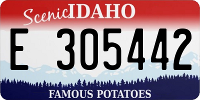 ID license plate E305442