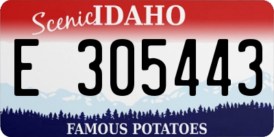 ID license plate E305443