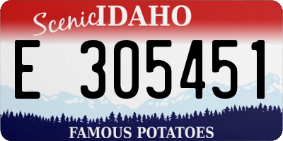 ID license plate E305451