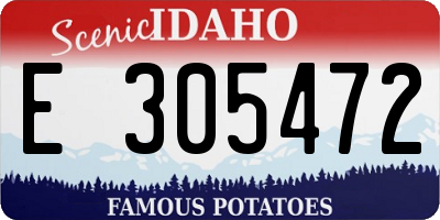ID license plate E305472