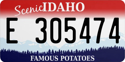 ID license plate E305474