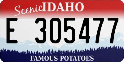 ID license plate E305477