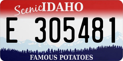 ID license plate E305481