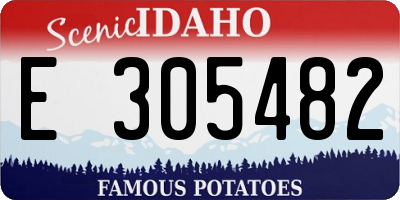 ID license plate E305482