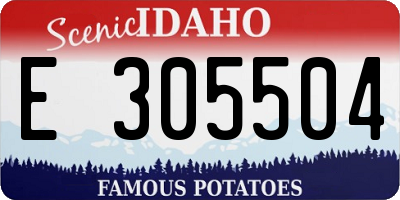 ID license plate E305504
