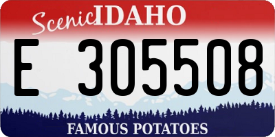 ID license plate E305508