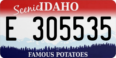 ID license plate E305535