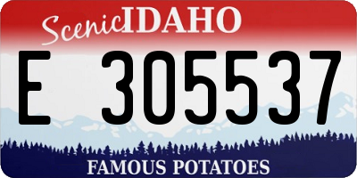 ID license plate E305537