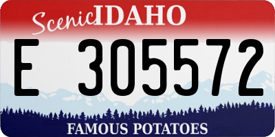 ID license plate E305572