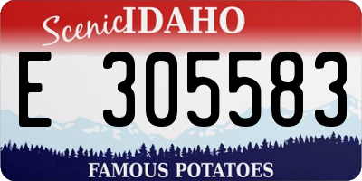 ID license plate E305583