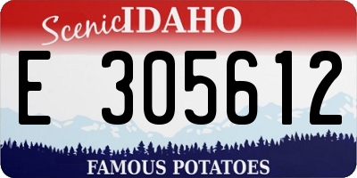 ID license plate E305612