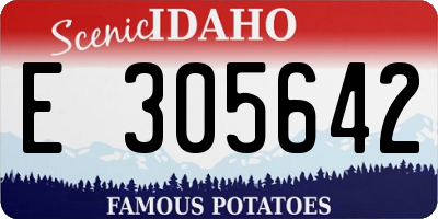 ID license plate E305642