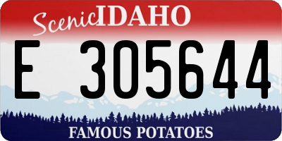 ID license plate E305644