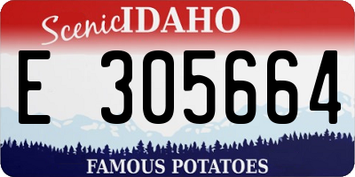 ID license plate E305664