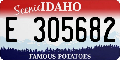 ID license plate E305682
