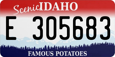 ID license plate E305683