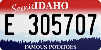 ID license plate E305707