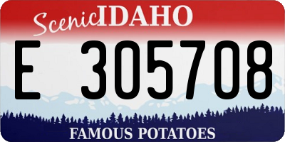ID license plate E305708