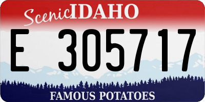 ID license plate E305717