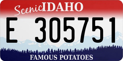 ID license plate E305751
