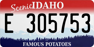 ID license plate E305753