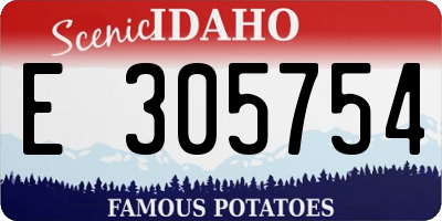 ID license plate E305754