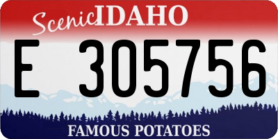 ID license plate E305756