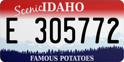 ID license plate E305772