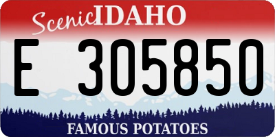 ID license plate E305850