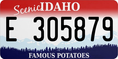 ID license plate E305879