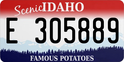 ID license plate E305889