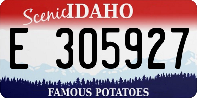 ID license plate E305927