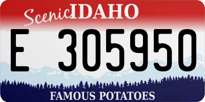 ID license plate E305950