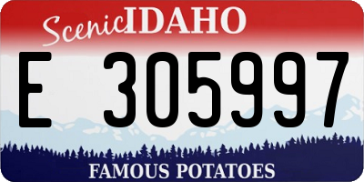 ID license plate E305997