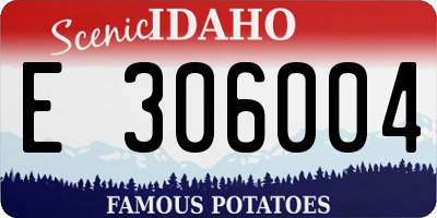 ID license plate E306004