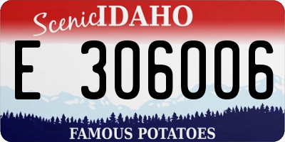 ID license plate E306006