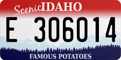 ID license plate E306014