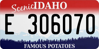 ID license plate E306070