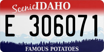 ID license plate E306071