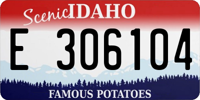 ID license plate E306104