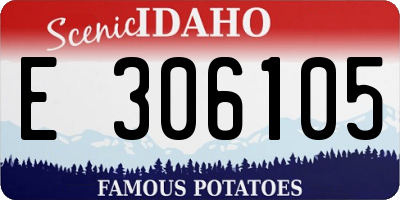 ID license plate E306105