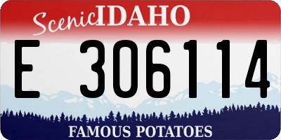 ID license plate E306114