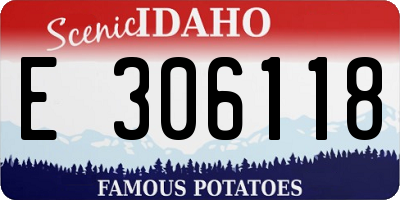 ID license plate E306118