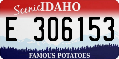 ID license plate E306153