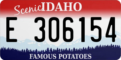 ID license plate E306154