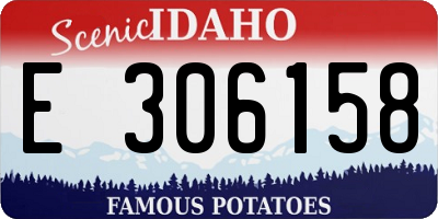 ID license plate E306158