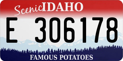 ID license plate E306178